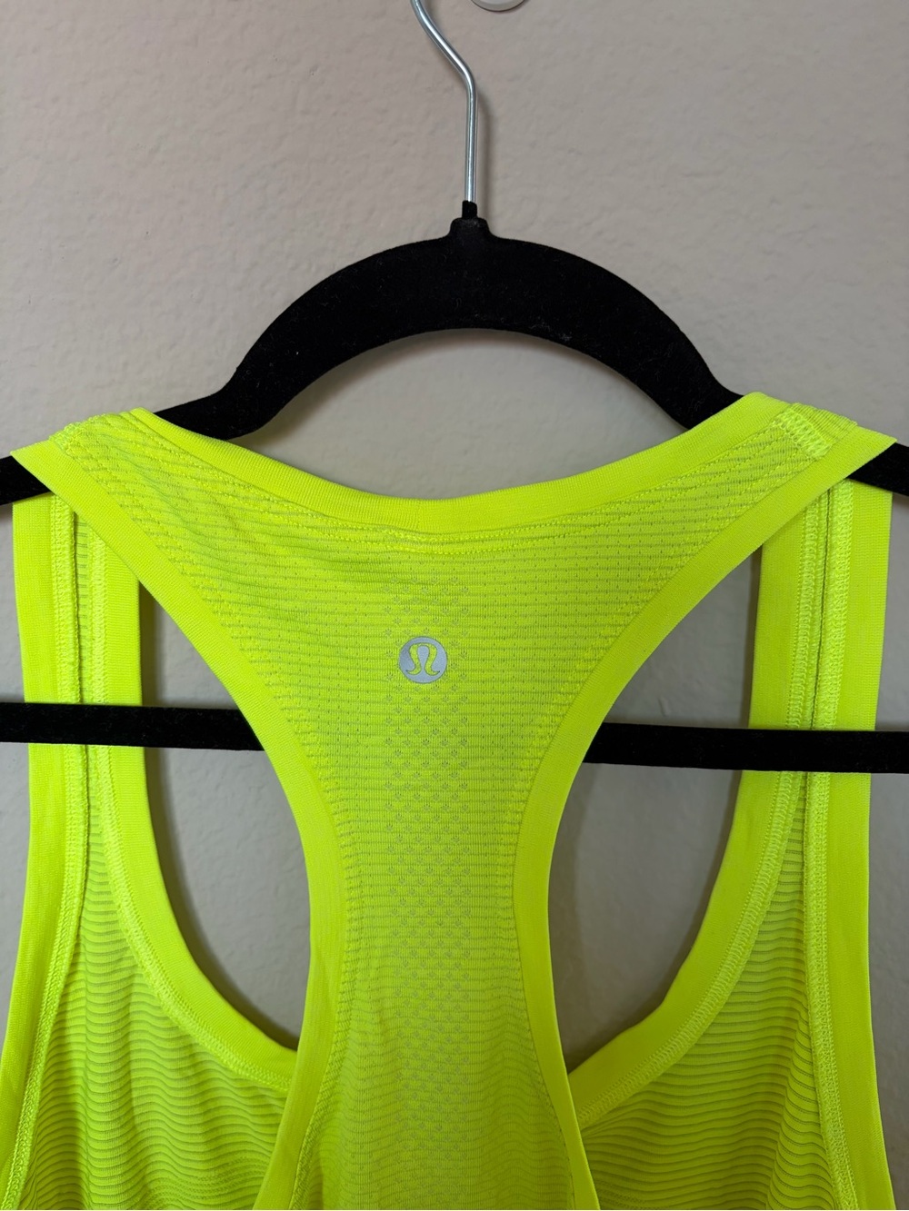 Neon Yellow Lululemon Racerback Tank Top - Picture 4 of 4